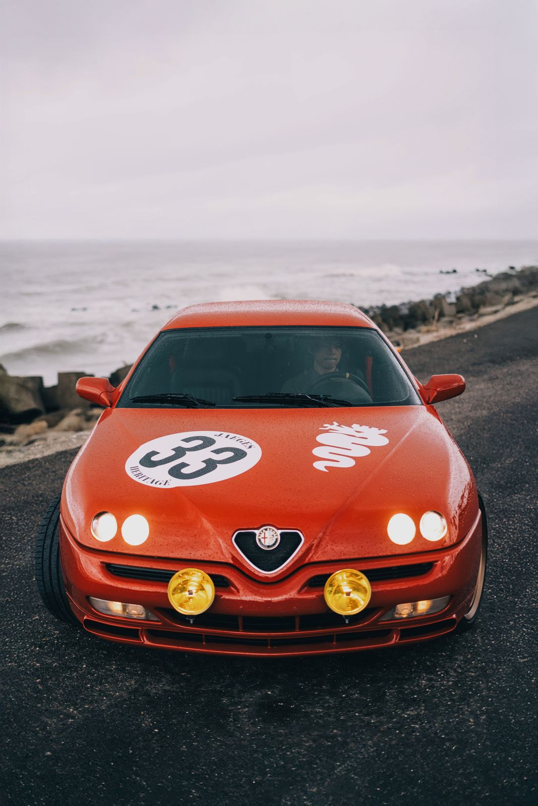 Alfa Romeo 916 GTV Red on Jaeges RA wheels